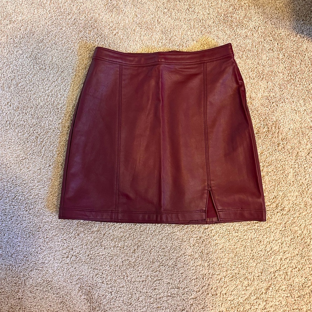 Abercrombie mini day leather skirt